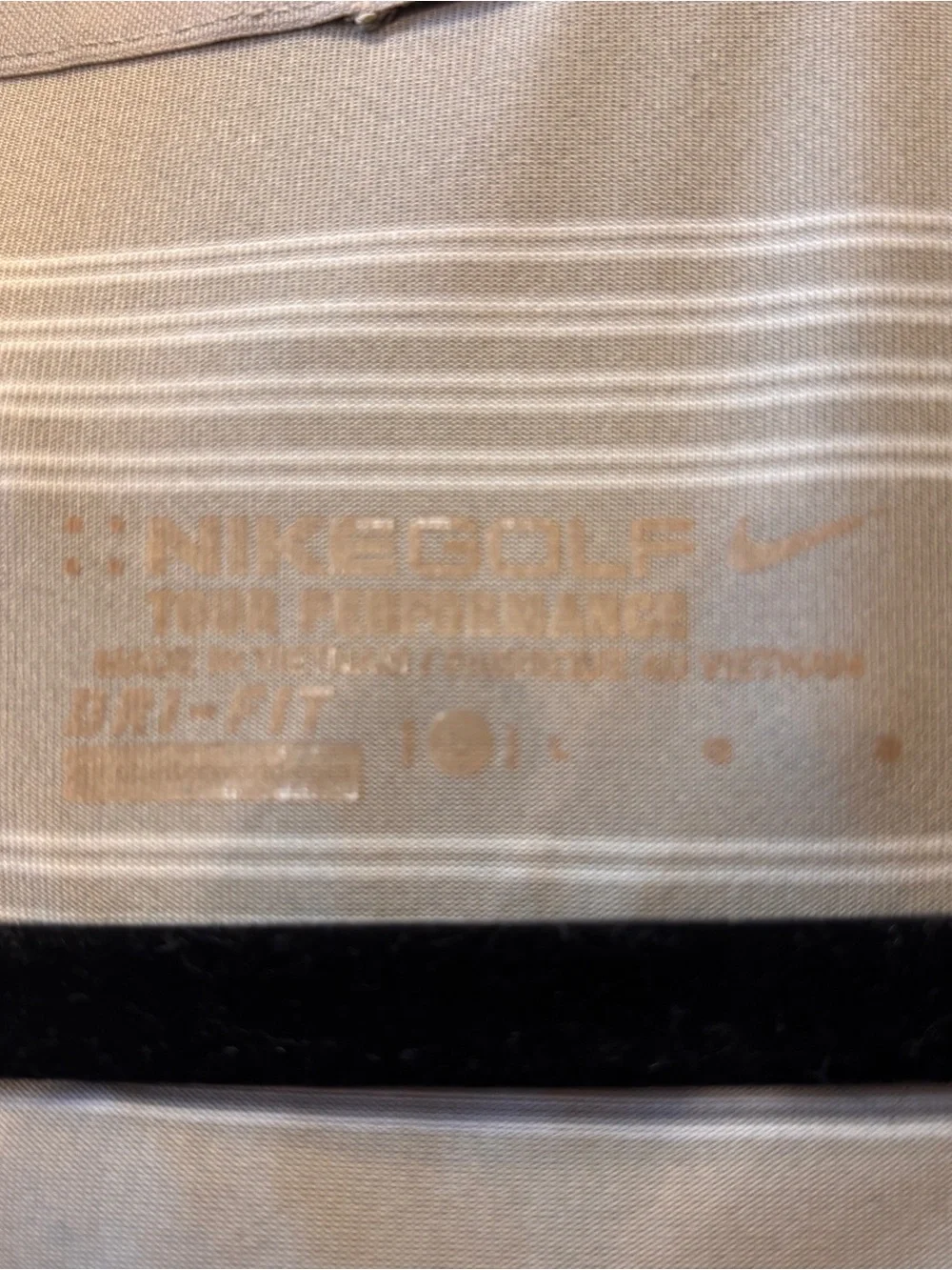 Nike Golf Grey Sriped Polo | large